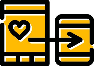 Kart simgesi, vektör illüstrasyonu