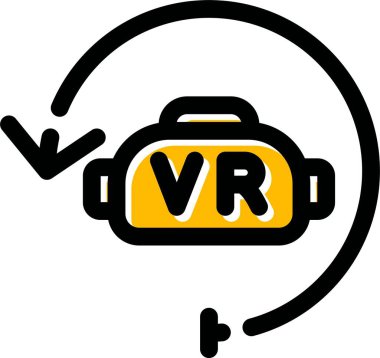 Sanal gerçeklik vr simgesi - özet biçimi