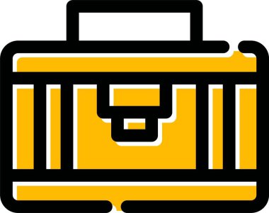 Bavul. Web simgesi basit illüstrasyon