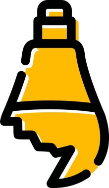 Çizgi film sarı zilinin vektör çizimi