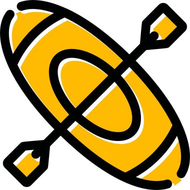 Sarı ve kırmızı çizgi filmin vektör çizimi