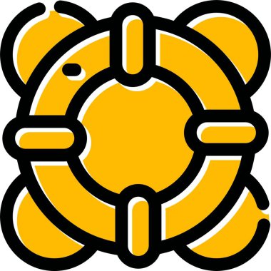 Şirin bir çizgi film simgesinin vektör çizimi