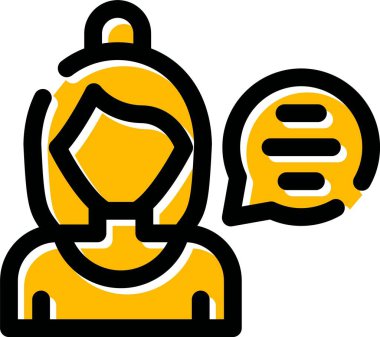 Sarı şemsiyeli kadın kafası