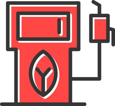 yakıt pompası simgesi, vektör illüstrasyonu