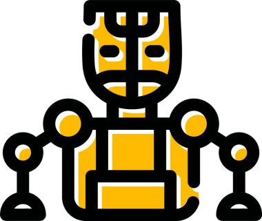 robot. Web simgesi basit illüstrasyon