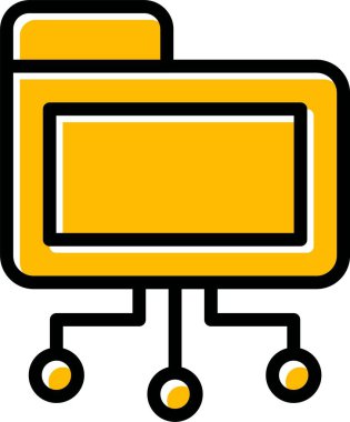 Sarı tahta simgesinin vektör illüstrasyonu