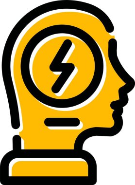 Beyin simgesi, vektör illüstrasyonu