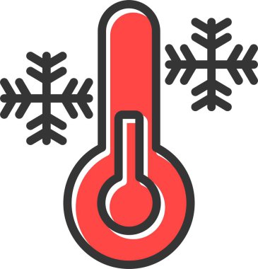 soğuk sıcaklık simgesi vektörü