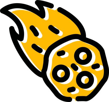 yemek tavuk eti simgesi dolgulu taslak biçiminde