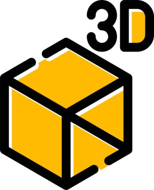 3d yazdırma vektör illüstrasyonu