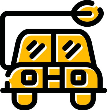 Taksiyle. Web simgesi basit illüstrasyon