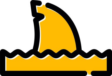 Bir tekne simgesinin vektör illüstrasyonu