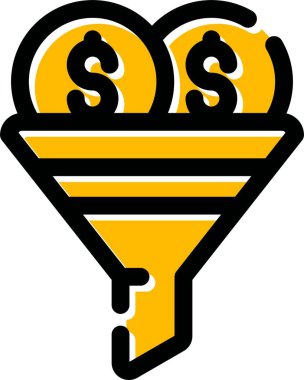 Dolu para dolar simgesi - taslak biçimi