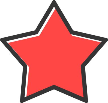 Yıldız simgesi. vektör illüstrasyonu