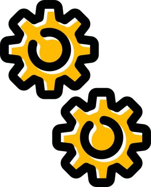 Dişliler. Web simgesi basit illüstrasyon