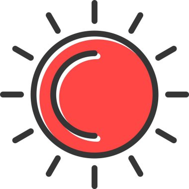 Güneş simgesi, vektör illüstrasyonu