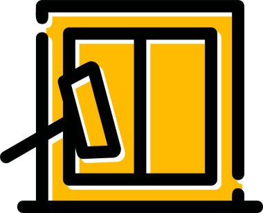 İnşaat inşaat yapı ikonu tam taslak biçiminde