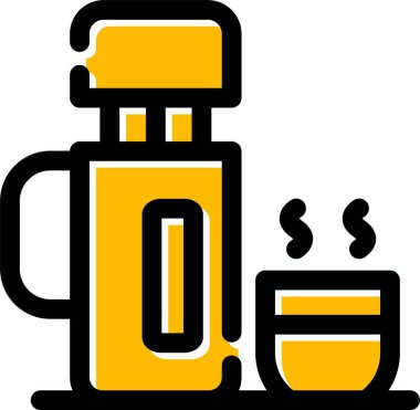 kahve fincanı simgesi, vektör illüstrasyonu