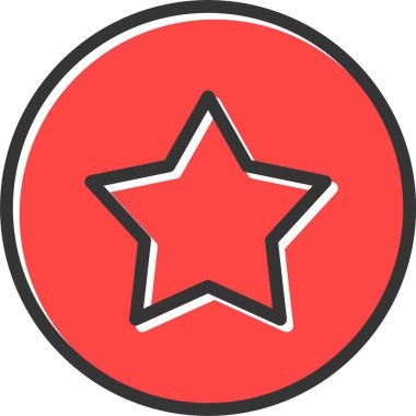 yıldız düz vektör simgesi