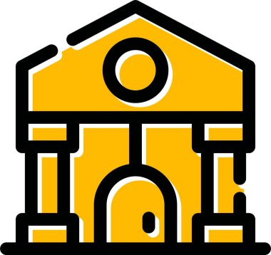 yapı evi simgesini ana hatlarıyla doldurma