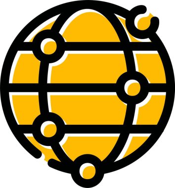 Dünya earth simgesini, vektör çizim