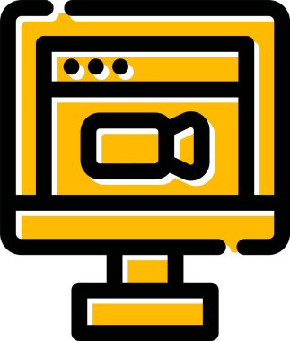 Tarayıcı dizüstü internet simgesi doldurulmuş ana hatlar biçiminde