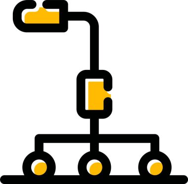 Vinç endüstrisi simgesi - ana hatlar biçiminde