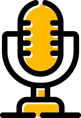 mikrofon simgesi vektör illüstrasyonu