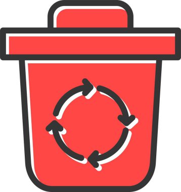 Simge vektörünü geri dönüştür. düz tasarım illüstrasyon