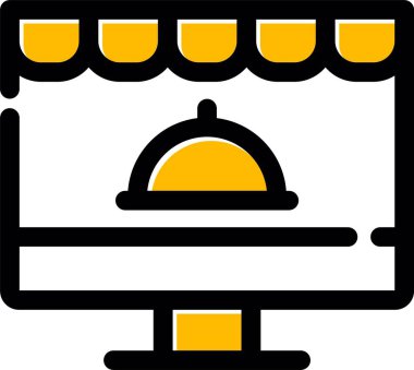 Fırın dükkânı simgesi taslak biçiminde