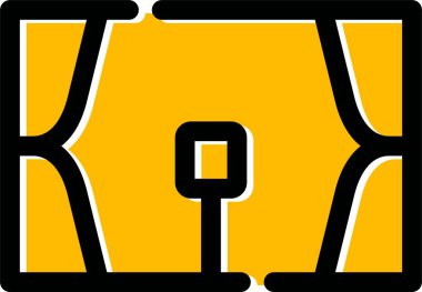 Yol işaretinin minimalist vektör simgesi