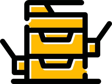 Modern yapı simgesinin vektör illüstrasyonu