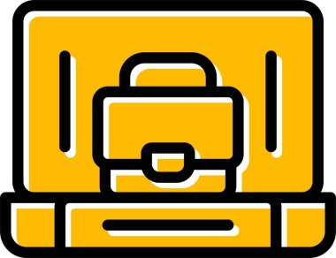 çanta bagaj ikonu doldurulmuş - özet biçimi