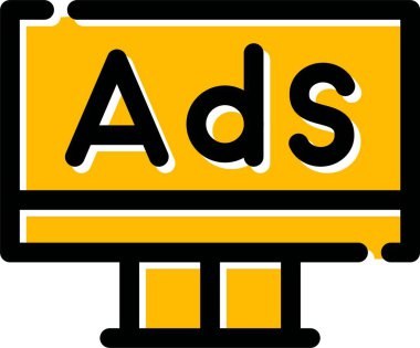 Reklam pazarlama simgesi - taslak biçimi