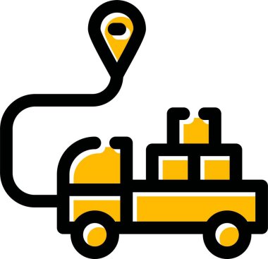 araba dağıtım servisi simgesi - taslak biçimi