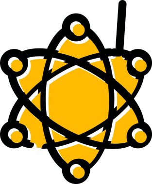 Atom simgesi. vektör illüstrasyonu