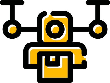 robot. Web simgesi basit illüstrasyon