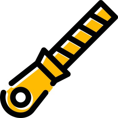 Web ve mobil uygulaması tasarımı, testere logo kavramı için beyaz arka plan üzerinde izole simge vektör gördüm