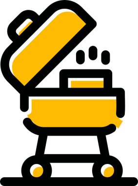 bebek arabası simgesi, vektör illüstrasyonu