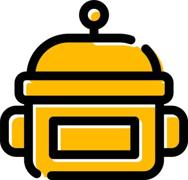 Yemek pişirme simgesi - taslak biçimi