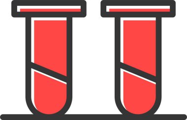 Test tüpü simgesi. vektör illüstrasyonu