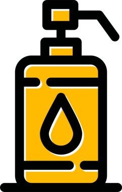 yağ tankı simgesi, basit siyah renk tasarımı