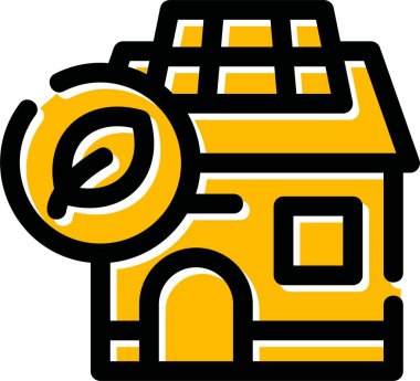 bina inşaat evi simgesi - taslak biçimi