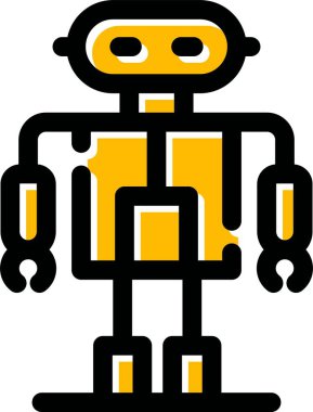 Farklı renk vektör çizimine sahip robot