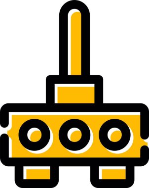 Yapı matkap simgesi, vektör illüstrasyonu beyaz arkaplanda izole edildi