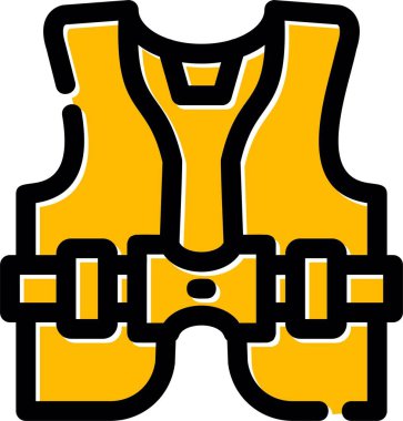 Güvenlik yeleği simgesi. Güvenlik miğferi tasarımı. vektör illüstrasyonu