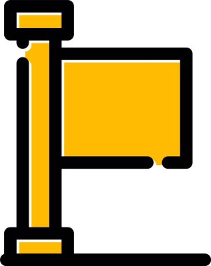 İnşaat vinç endüstrisi simgesi - ana hatları biçiminde