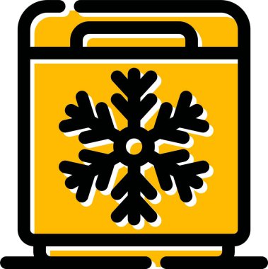 Soğuk kar tanesi simgesi taslak biçiminde