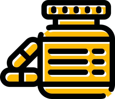 Bir şişe karikatür simgesinin vektör çizimi