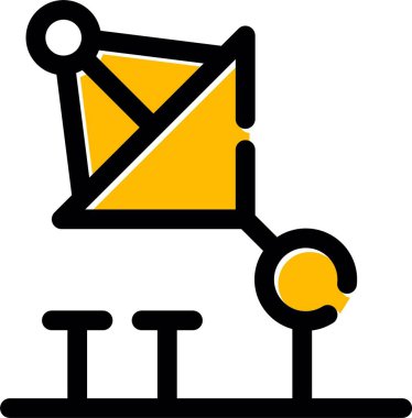 Alışveriş arabası simgesi, vektör illüstrasyonu